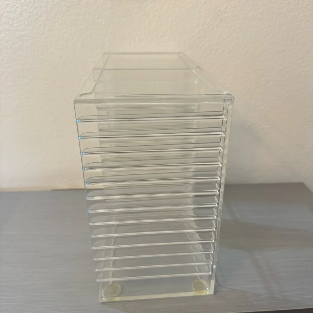 Vintage 1993 Clear Acrylic CD Holder – Stackable Media Storage organizer